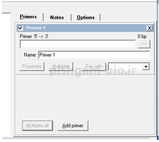 نرم افزار Oligo analyzer (IDT)