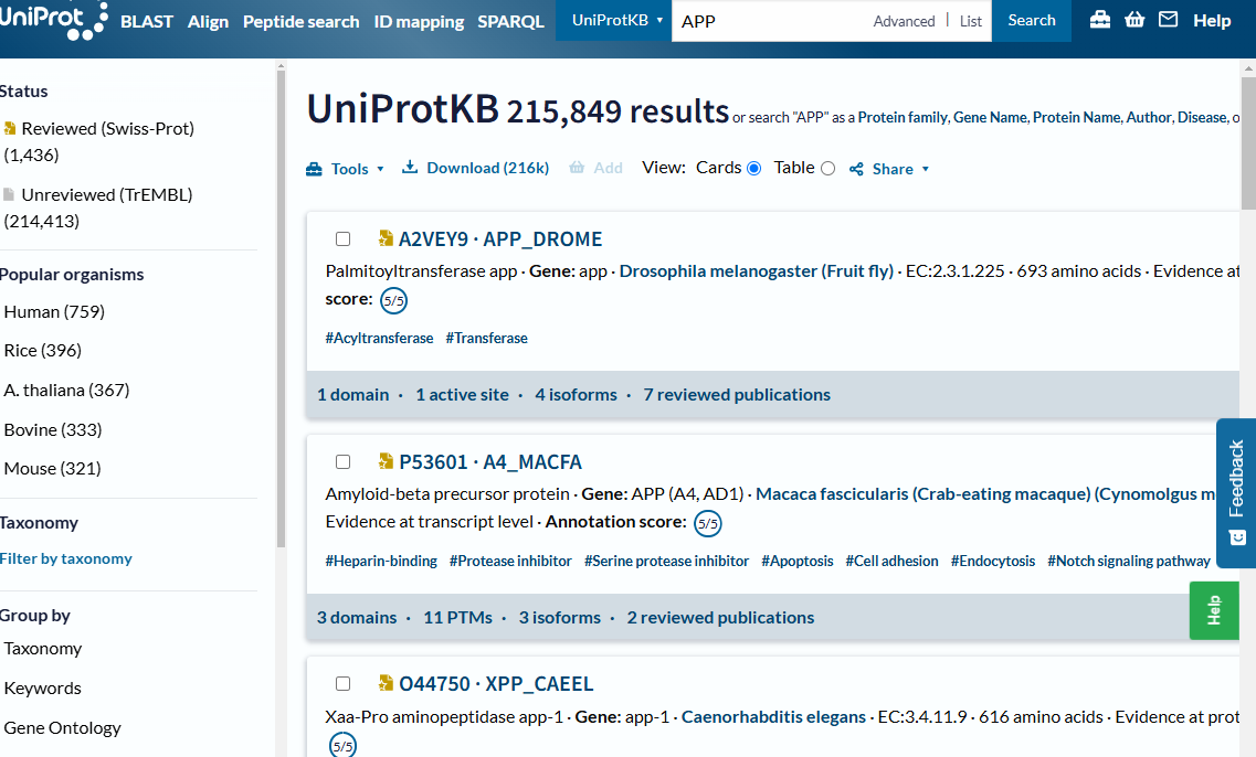 راهنمای پایگاه داده UniProt آموزش و نحوه استفاده از سایت
